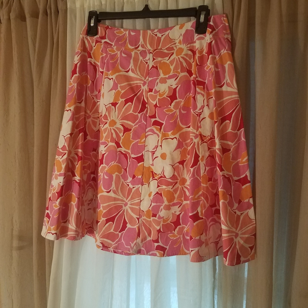 St. John's Bay Petite Floral A-line Skirt